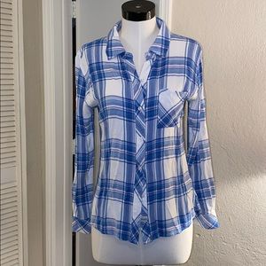 Rails XS Plaid Button Down Shirt Blue White Pink